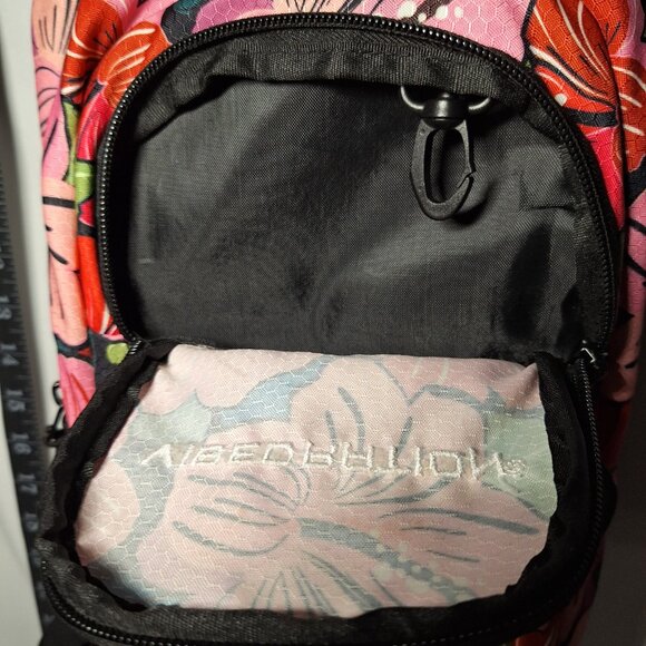 Vibedration Hydration Backpack w/o bladder - pink red floral - USED main image 8